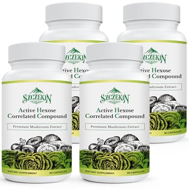 Active Hexose Correlated Compound 1500 mg Supplement, Natural 8 Mushroom Extract Supplement, Immune System, Liver Function, Natural Killer and T Cells Activity, 360 Veggie Capsules