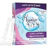 Hydro GYN Vaginal Moisturizer | Long Lasting for Vaginal Dryness & Irritation | Hyaluronic Acid & Vitamin E | Feminine Care Hormone Free | 10 Pre Filled Applicators I Pre and Post Menopausal