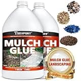 Teexpert Mulch Glue - 2 Gallon Ready to Use Stabilizer for Landscaping, Strong Landscape Adhesive Lock for Garden, Safe Pea Gravel Binder for Stones, Rubber Mulch & Bark