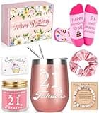 21st Birthday Gifts for Her, Cool 21st Birthday Gifts for Women, Happy 21 Year Old Gifts for Her, 21st Birthday Ideas Baskets for Daughter Sister Friend Bestie, Gifts for 21st Birthday Female Unique