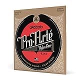 D'Addario EJ45 Pro-Arte Nylon Classical Guitar Strings, Normal Tension – Nylon Core Basses, Laser Selected Trebles - Offers Balance of Volume and Comfortable Resistance – 1 Set