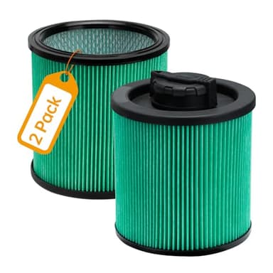 DXVC6914 Cartridge HEPA Filter Replacement for Dewalt 6-16 Gallon Wet Dry Vacuum Cleaners DXV06P DXV09P DXV10P DXV10PL DXV10SA DXV12P DXV14P DXV16P, 2 Pack
