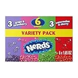 NERDS Candy, Dual Variety Pack, Grape & Strawberry, Watermelon & Cherry, Crunchy Fruity Chews, 9.9 oz (Pack of 6)