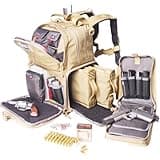 G. Outdoor Products G.P.S. Tactical Range Backpack | Tan | 3 Handguns Capacity | MOLLE Webbing | Durable Waterproof Stain-Resistant Shooting Tactical Gear