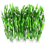 AQUANEAT Fish Tank Artificial Plants, Aquarium Plastic Seaweed Decorations, 12Inch Tall Fake Green Accessories, 10 Packs