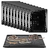 Qualirey 10 Pack Jumbo Rat & Mouse Glue Traps, Larger and Heavy Duty Mouse Traps Indoor for Home, Pre Scented Adhesive Plastic Tray with for House, Snake, Mice, Spider Traps, Safe to Children and Pets