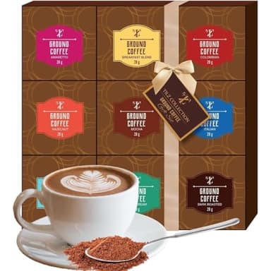 Coffee Gifts - Gourmet Coffee Gift Set |9 Ground Coffee Assortment Gift Set |Coffee Sampler Gift Set, Tasting Kit |Gifts For Coffee Lovers |Ground Coffee Gift Basket |Gifts For Men And Women