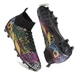 RDYLBU Soccer Cleats Mens Womens Football Cleats High Top Shoes Training Turf Socce Zapatos para Futbol para Hombres Professional Shoes Futsal Football Boots AG/FG