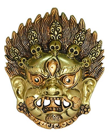Gangesindia Handicraft Nazar Battu - Wall Hanging Metal Mahakal Face Mask Evil Eye Protector