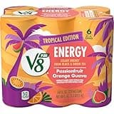 V8 +Energy Passionfruit Orange Guava Juice Energy Drink, 8 fl oz Can (6 Pack)
