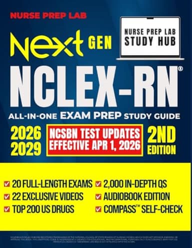 NEXT GENERATION NCLEX-RN® PREP: The stress-free, all-in-one NCLEX-RN® guide: 6+hrs audiobook, 10 full-length exams, 1,000 new CAT questions, memory ... and mindset tips to become an RN fast!