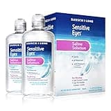 Sensitive Eyes Saline Solution from Bausch & Lomb, for Soft Contact & Gas Permeable Lenses, Saline Solution with Potassium, 2 x 12 Fl Oz (710 mL)