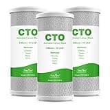 SimPure 4.5" x 10" Carbon Whole House Water Filter 5 Micron Coconut Shell Charcoal Replacement Cartridges for System Housing DB10P, DB10C, FC15B, GE GXWH40L, GXWH35F, BB-10B, FXHTC, WGB21B, 3-Pack