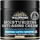 Men's Face Moisturizer Cream - Anti Aging & Wrinkle - Made in USA - Collagen, Hyaluronic Acid, Vitamins E & A, Avocado Oil - After Shave Lotion - Age Facial Skin Care, Day & Night Moisturizing, 2 oz