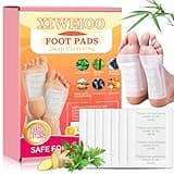 xiweioo 100 PCS Foot Pads, Ginger Premium for Message Deep Cleansing Foot Paches for Stress Relief, Rest, Foot Care Patch, Natural Bamboo Vinegar Wormwood Powder Natural Bamboo Boost Energy