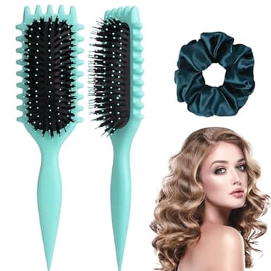 Curly Hair Brush,2025 Curly Hair Products Curl Defining Brush, Bounce Defining Hair Shaping for Women Men