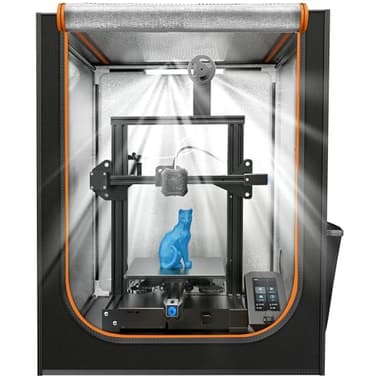 3D Printer Enclosure with LED Light, Fireproof Dustproof Tent Constant Temperature Protective Cover for Ender3 Max Neo/Ender3 S1 Plus/Ender 5/ Pro/Plus/Neptune 4 Plus/CR-10/10S PRO10 Mini/CR-X, Large