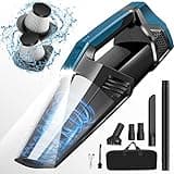 Car Vacuum Portable Cordless, Handheld Vacuum Cleaner Lightweight High Power with LED Light, Hand Vacuum for Car Home Office and Pet Hair, Indigo Blue