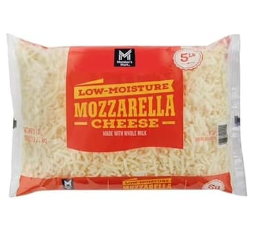 Shredded Mozzarella Cheese 5 lbs. | Low-Moisture Part-Skim | Perfect for Pizza, Pasta, Lasagna & Cooking | Melts Smoothly