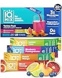 IQMIX Hydration Electrolyte Powder – 4-in-1 Formula for Hydration, Mental Clarity, Mood and Recovery – Sugar-Free Drink Mix, Keto, Magnesium L-Threonate, Lion’s Mane – 20 Count Variety Pack