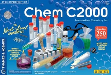 Thames & Kosmos Chem C2000 (V 2.0) Chemistry Set | Science Kit with 250 Experiments and 128 Page Lab Manual, Student Laboratory Quality Instruments & Chemicals | Parents' Choice Silver Award Winner