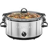 Chefman 6 Quart Slow Cooker with Locking Lid, Ceramic Crock with Portable Cook and Carry Travel Latching Lock, Large Easy Clean Dishwasher Safe Pot Insert, Manual 3 Heat Settings, Stainless Steel
