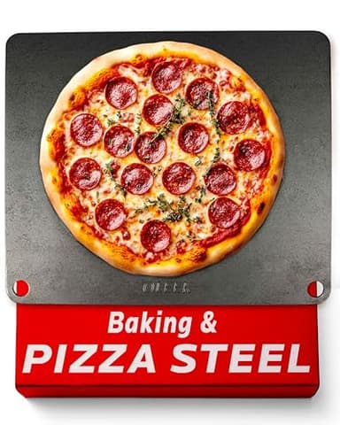OLEEK Pizza steel Sheets for oven - Metal baking steels sheets for oven - Pizza steel 16x13.4 inches - Steel pizza stone for oven - Baking's steels pro pizza - Baking's stone for oven