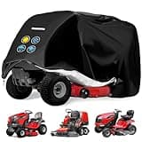 Riding Lawn Mower Cover Waterproof Outdoor Tractor Cover Fits Decks up to 54", Heavy Duty 420D Durable UV Tearproof Tractor Covers for Outdoor Lawnmower Covers Rider Garden Outdoor Lawn Mower Storage