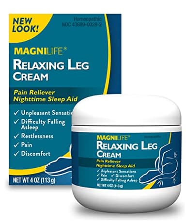 MagniLife Relaxing Leg Cream, Restless Legs, Deep Penetrating Topical for Pain, Naturally Soothe Cramping, Discomfort, and Tossing with Lavender and Magnesium - 4oz