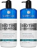 Biotin Shampoo and Conditioner Set - Sulfate and Paraben Free Treatment for Men and Women - Hair Thickening Volumizing Products to Help Boost Thinning Hair with Added Keratin