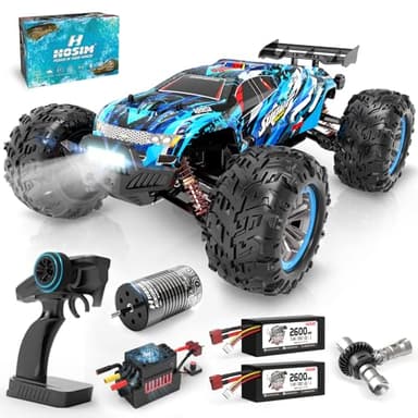 Hosim Brushless RC Cars, 1:10 68+ KMH High Speed Remote Control Car for Adults Boys, 4X4 All Terrains Waterproof Off Road Hobby Grade Large Fast Racing Buggy Toy Gift Monster Trucks