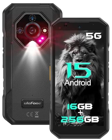 Ulefone Armor X32 Pro 5G Rugged Phone, MTK Dimensity 6300, 16+256GB, Android 15, Widevine L1, 64MP/25MP Night Vision, Dedicated Glare Flashlight, 5G WiFi Hotspot, 5.65” 90Hz, 5500mAh, NFC/GPS - Black