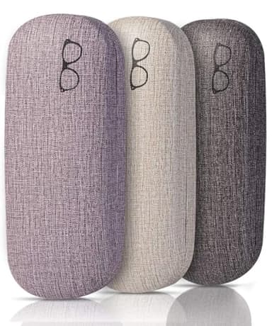 RayLove 3-Pack Hard Shell Eyeglasses Case Large Reading Glasses Hard Case