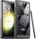 Temdan for Samsung Galaxy S23 Ultra Case Waterproof with Built-in Screen Protector 360 Full Body Shockproof Dustproof for Samsung S23 Ultra 5G Phone Case Heavy Duty Protective Black