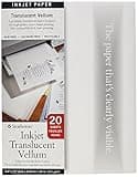 Strathmore 59-803 Printable Vellum 20Sheet Translucent, 8.5 x 11, Multicolor