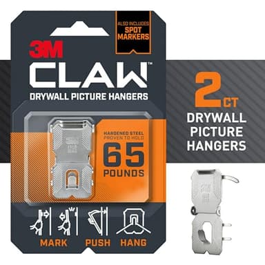 3M Claw Drywall Picture Hanger,Silver