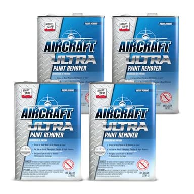 KLEAN-STRIP Aircraft Ultra Paint Remover 4pk - Powerful Formula Strips Automotive & Metal Coatings, Visible Lifting, Fast-Acting, 4-Pack (1 Gallon Each, 4 Gallons Total)