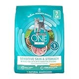 Purina ONE Sensitive Stomach, Sensitive Skin, Natural Dry Cat Food, +Plus Sensitive Skin and Stomach Formula - 7 lb. Bag
