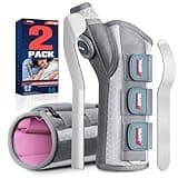 FEATOL 2 Pack Wrist Brace with Thumb Spica Splint for De Quervain's Tenosynovitis, Carpal Tunnel, Tendonitis, Arthritis-Thumb Brace for Pain Relief-Left & Right-S/M-White Pink