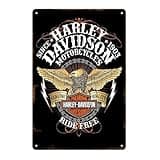 Felizer Harley Metal Sign Decor Davidson Tin Signs Harley Poster For Fans 8 x 12 in Decor Garage Auto Shop Cave, Black