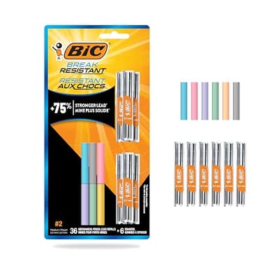 BIC Break Resistant Mechanical Pencil with Shock Absorption and Jumbo Twist-Up Eraser, 12-Count