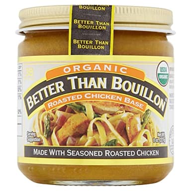 Better Than Bouillon Organic Roasted Chicken Base, Made with Seasoned Roasted Chicken, USDA Organic, Contains 38 Servings Per Jar 8 Ounce (Pack of 1)