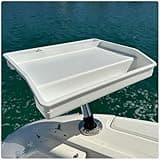 Five Oceans Boat Cutting Board - Deluxe Bait Cutting Table with Rod Holder Mount, Knife & Pliers Holder, 3 Deep Trays & Draining Hole - 1-Year Warranty - FO4298