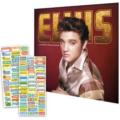 Elvis Presley Calendar 2026 - Deluxe 2026 King of Rock and Roll Mini Calendar Bundle with Over 100 Reminder Stickers (Graceland Gifts, Office Supplies)