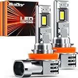 GloDrv [2025 Upgrade] H11 Bulbs, [Latest & Brightest] 24000lm 800% Brightness H8/H9 Fog Lights Bulbs Real 1:1 Mini Size Design, 6000k Cool White，Pack of 2