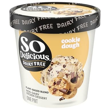 So Delicious Dairy Free Coconutmilk Frozen Dessert, Cookie Dough, Vegan, Non-GMO Project Verified, 1 Pint