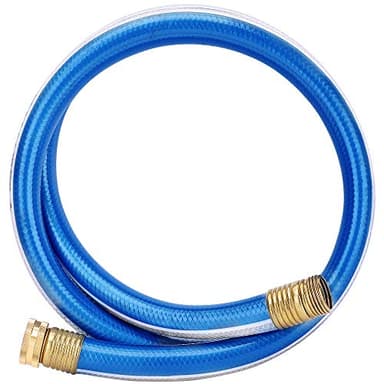 Lead-in Blue Short Garden Hose 3/4 in. x 5 ft. -No Kink, Leak Free, Flexible, Male to Female Fittings -Heavy Duty Lightweight PVC Water Hose -150PSI Work & 500PSI Burst, for Reel Cart & Commercial Use