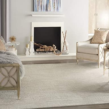 Nourison Home Nourison Essentials Ivory Beige 9' x 12' Area Rug - Easy Clean, Non Shedding, Bed Room, Living Room, Dining Room, Kitchen (9' x 12')