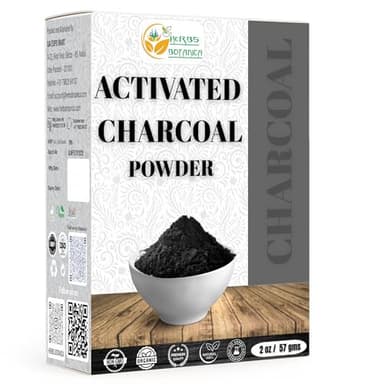 Herbs Botanica Activated Charcoal Powder 100% Food Grade Bamboo Charcoal Powder for Baking, Soap Making, Face Masks & DIY Skincare Fine for Multiple Uses 2 oz