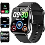 Hingso Smart Watches for Men Women Android & iPhone, Alexa Built-in, 1.8" Fitness Tracker with Answer/Make Calls, IP68 Waterproof Fitness Watch,Heart Rate, Sleep, SpO2 Monitor,Pedometer, Black